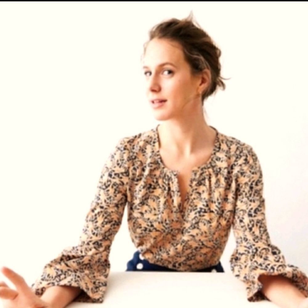 J CREW Giraffe Blouse by Drake